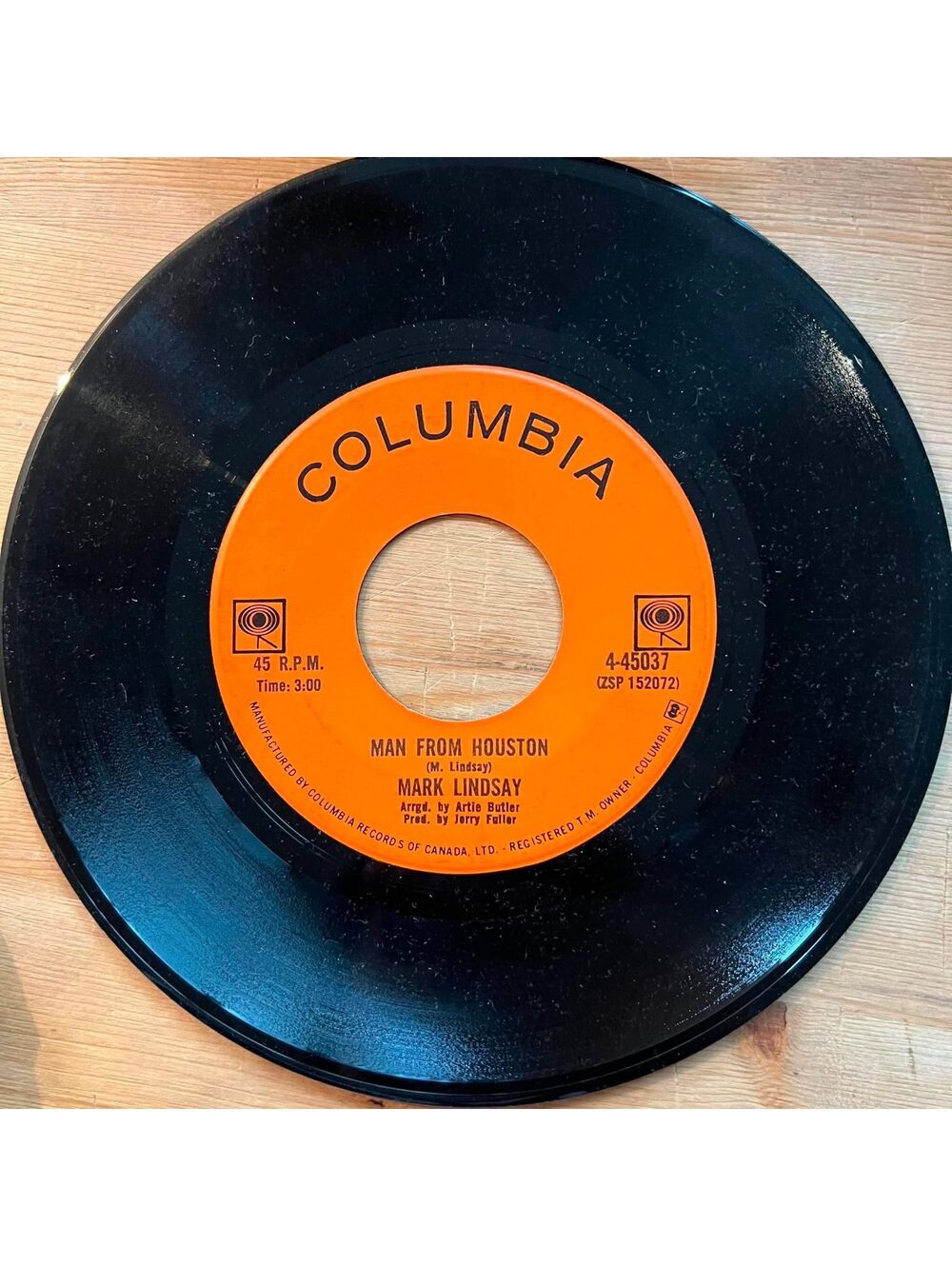 Mark Lindsay - Man from Houston/Arizona 45rpm VG+ R11